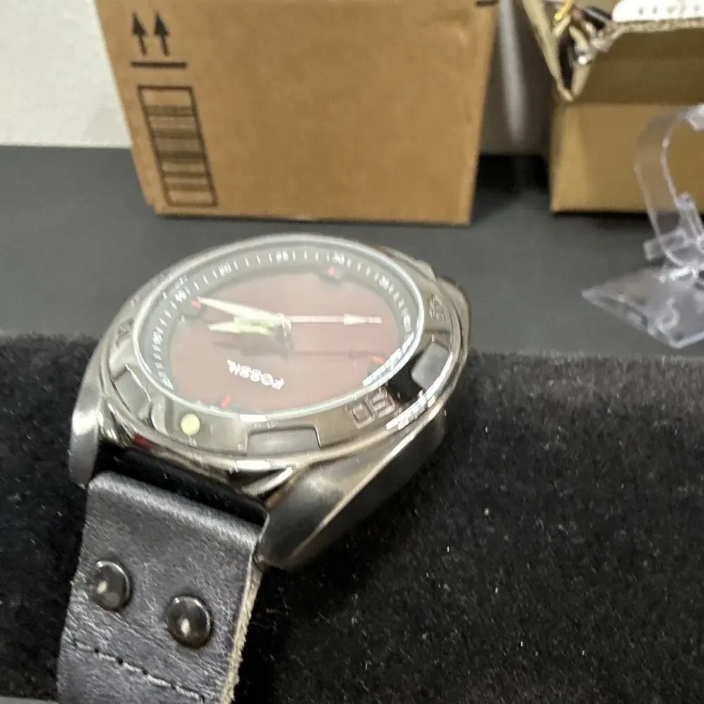 Fossil Men's Big Tic BG-2111 Color Change Red/Black New Batteries (E6)